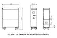 Atlas Full Size Inflight Beverage Trolley / Aircraft Service Cart / Airplane Beverage and Food Trolley/Cart GC220-Y