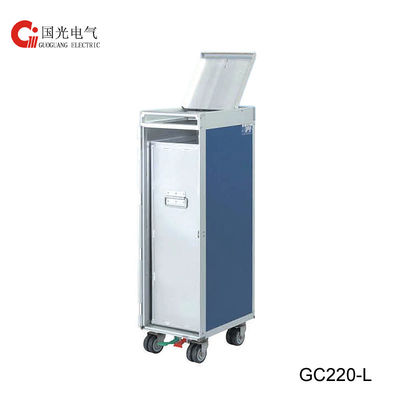 Aluminum Waste Collection Cart 405*302*1030mm For Airplane